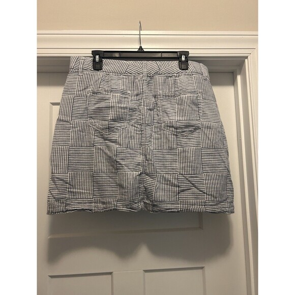 CROFT & BARROW Gray White Striped Skort Skirt with Shorts Womens Size 16 Plus - Picture 6 of 6